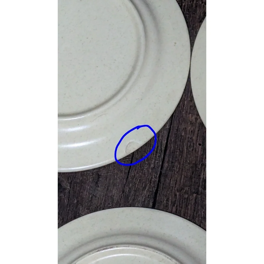 Vintage Anchor Hocking Wild Cherry Ironstone Salad/Dessert Plates Set‎ of Seven